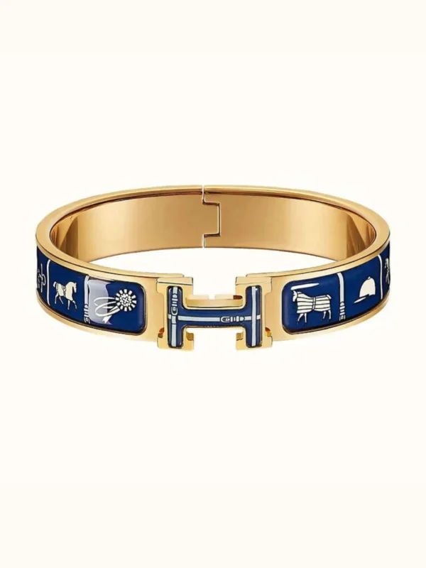 Hermès Couvertures Dark Blue Bracelet